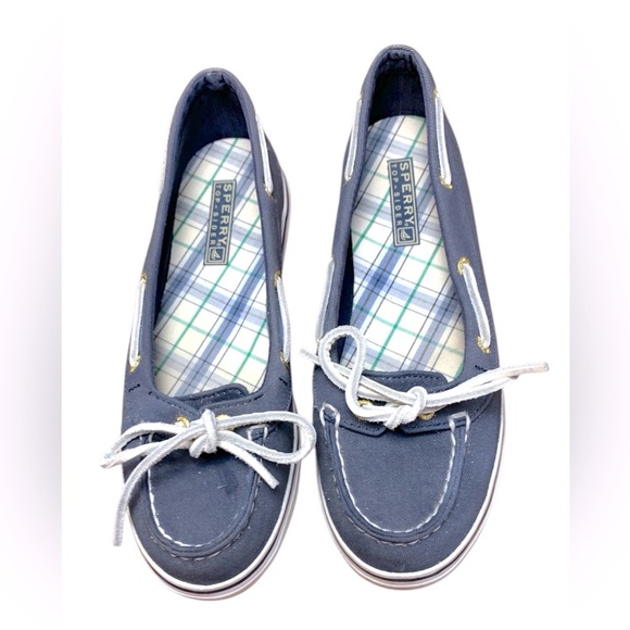 Perry Top-sider Canvas Shoe w Leather Lace - Picture 1 of 6